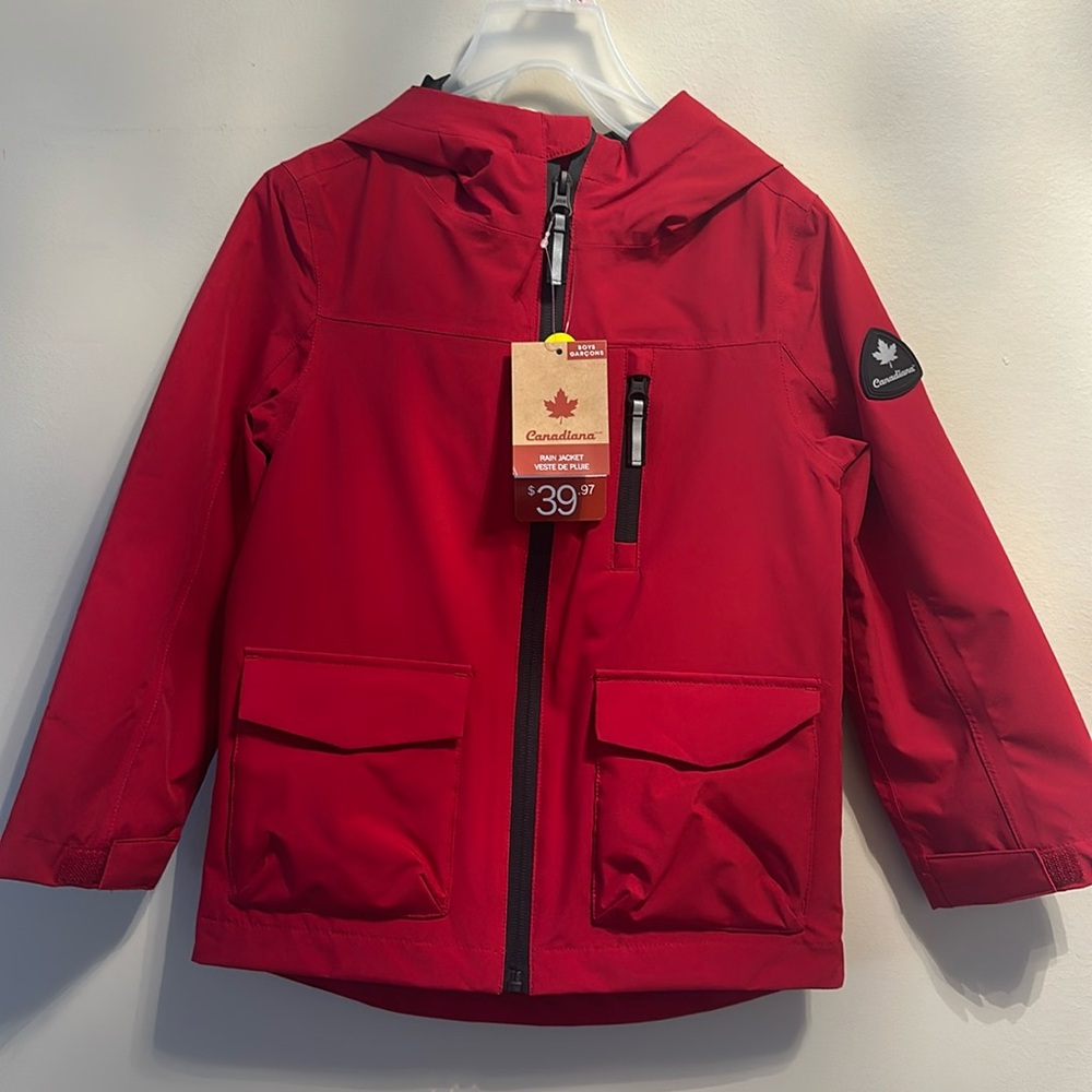 Boys Rain jacket Red brand new with tags